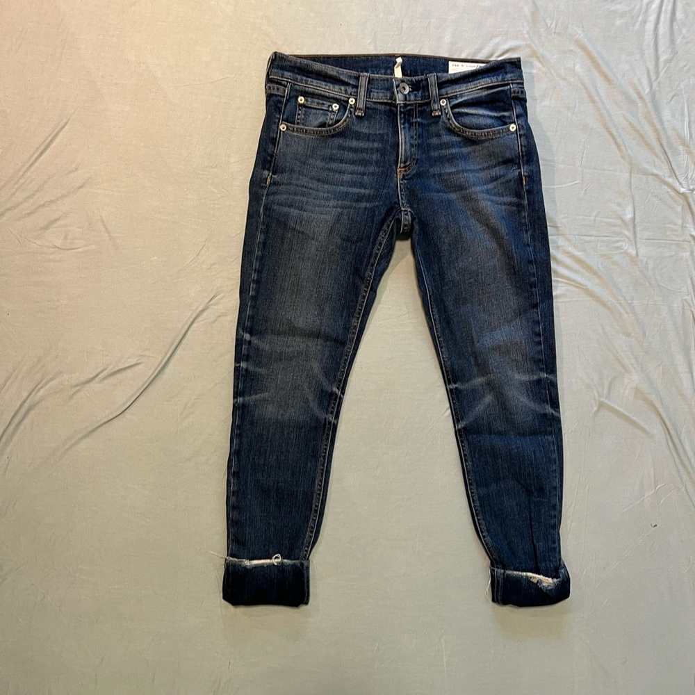 Rag And Bone Size 25 Medium Wash Dre Capri Blue Jeans